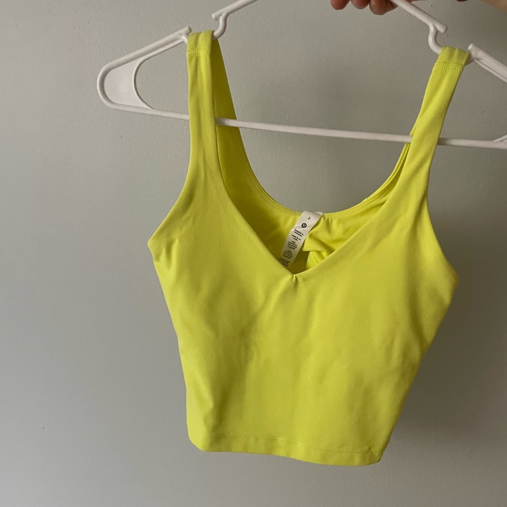 COPY - 2 New Lululemon align tanks, sonic pink-highlight yellow